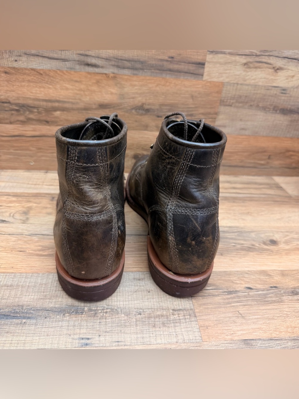 Chippewa LLBean Katahdin Iron Works Engineer cap boot Leather Men’s 11D Brown - Picture 5 of 9